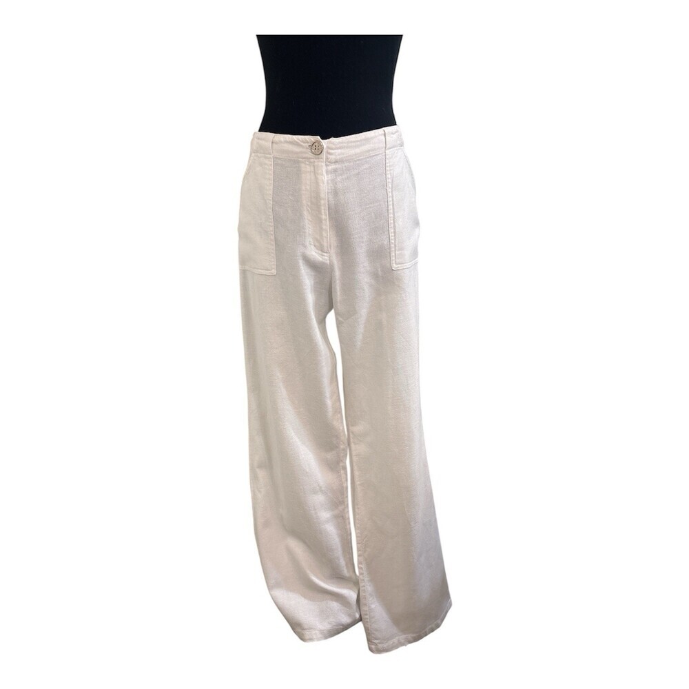Joneswear Sport Women’s White Linen Blend Pants Size 10